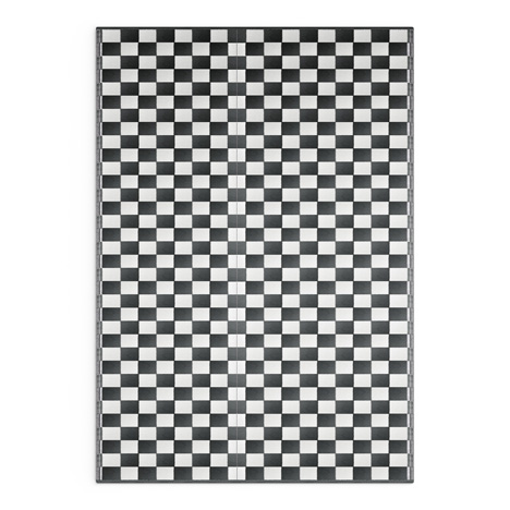 Dark Grey Checkered Mat - Shradha Mats