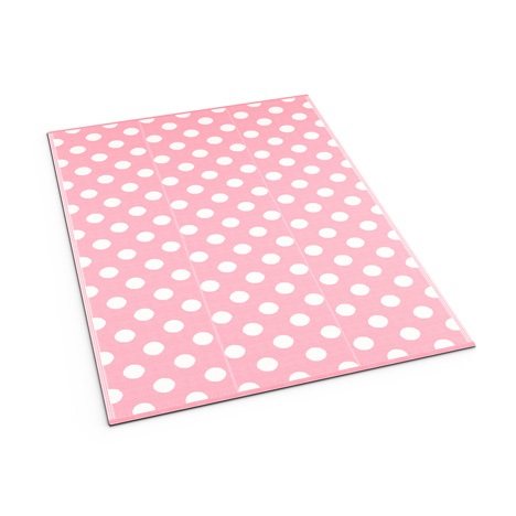 Baby Pink Polka Dots Mat - Shradha Mats