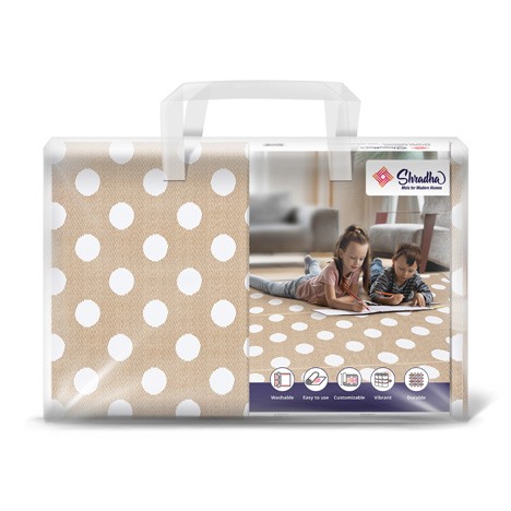 Coffee Polka Dots Mat - Shradha Mats