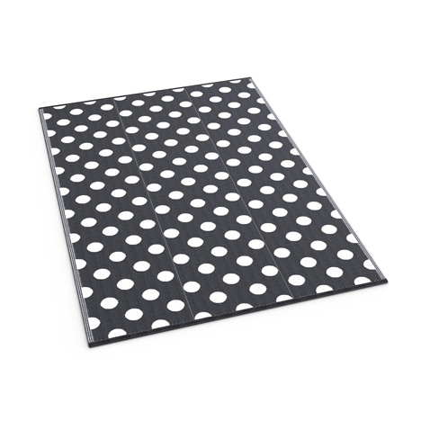 Dark Grey Polka Dots Mat - Shradha Mats