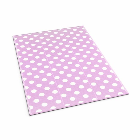 Lilac Polka Dots Mat - Shradha Mats