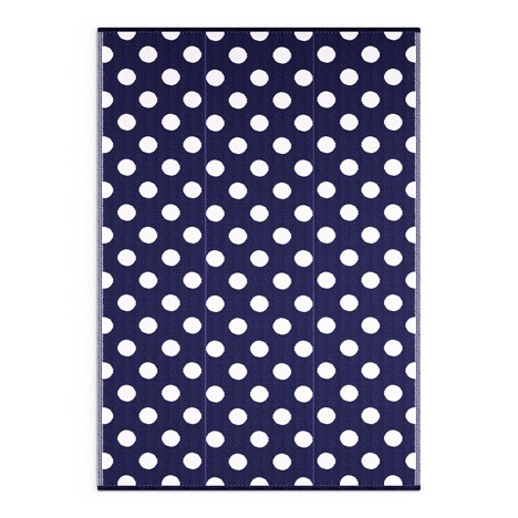 Navy Blue Polka Dots Mat - Shradha Mats