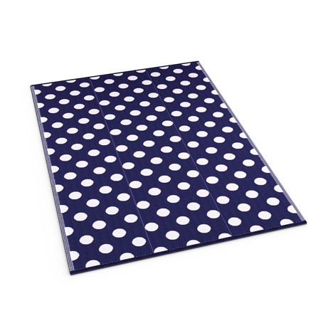 Navy Blue Polka Dots Mat - Shradha Mats