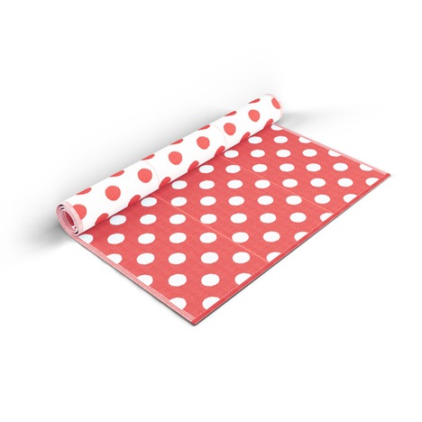 Red Polka Dots Mat - Shradha Mats