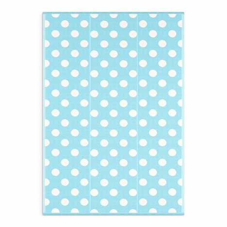 Sky Blue Polka Dots Mat - Shradha Mats