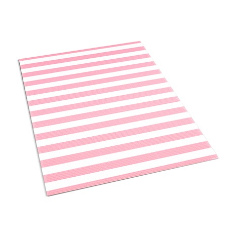 Baby Pink Stripes Mat - Shradha Mats