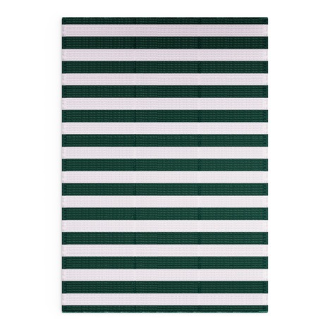 Bottle Green Stripes Mat - Shradha Mats