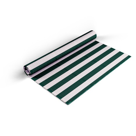 Bottle Green Stripes Mat - Shradha Mats