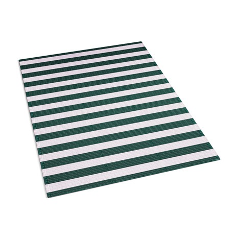 Bottle Green Stripes Mat - Shradha Mats