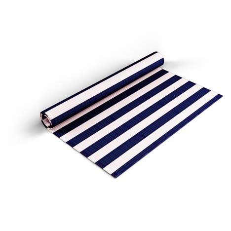 Navy Blue Stripes Mat - Shradha Mats