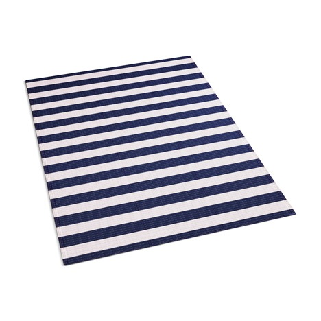 Navy Blue Stripes Mat - Shradha Mats