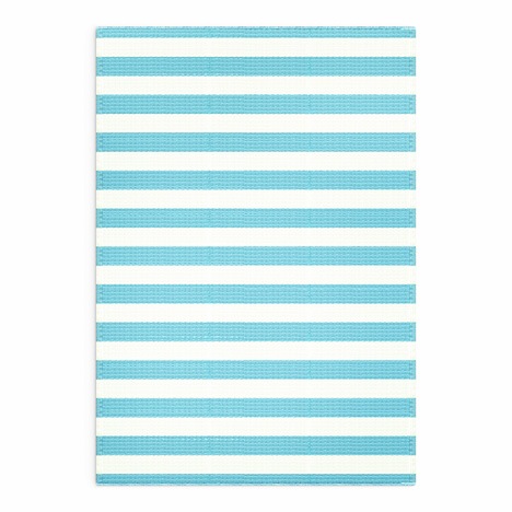 Sky Blue Stripes Mat - Shradha Mats