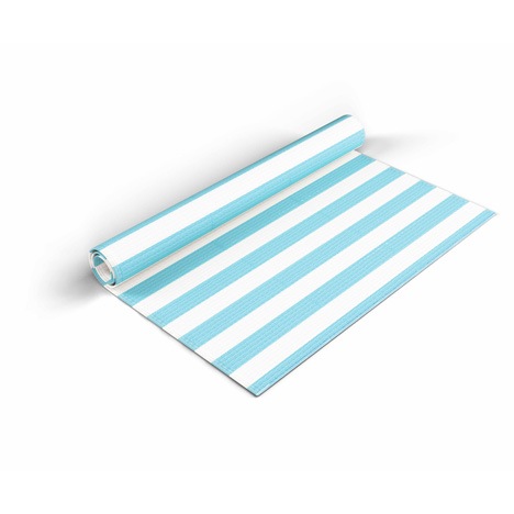 Sky Blue Stripes Mat - Shradha Mats