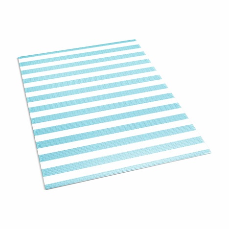 Sky Blue Stripes Mat - Shradha Mats